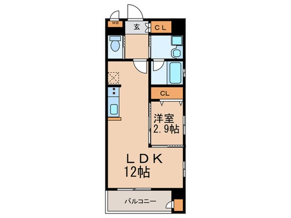 プレスタイル竹下の物件間取画像